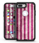 Grungy Magenta and Pink Vertical Stripes - iPhone 7 Plus/8 Plus OtterBox Case & Skin Kits