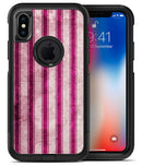 Grungy Magenta and Pink Vertical Stripes - iPhone X OtterBox Case & Skin Kits