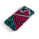Grungy Neon Triangular Zig Zag Shapes iPhone 6/6s or 6/6s Plus 2-Piece Hybrid INK-Fuzed Case