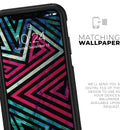 Grungy Neon Triangular Zig Zag Shapes - Skin Kit for the iPhone OtterBox Cases