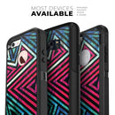 Grungy Neon Triangular Zig Zag Shapes - Skin Kit for the iPhone OtterBox Cases