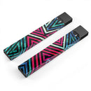 Grungy Neon Triangular Zig Zag Shapes - Premium Decal Protective Skin-Wrap Sticker compatible with the Juul Labs vaping device