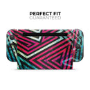 Grungy Neon Triangular Zig Zag Shapes // Skin Decal Wrap Kit for Nintendo Switch Console & Dock, Joy-Cons, Pro Controller, Lite, 3DS XL, 2DS XL, DSi, or Wii - Vinyl Skin Wrap for Nintendo Switch 2, OLED, Lite, Pro Controller, Wii & Classic Handhelds