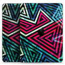 Grungy Neon Triangular Zig Zag Shapes - Full Body Skin Decal for the Apple iPad Pro 12.9", 11", 10.5", 9.7", Air or Mini (All Models Available)