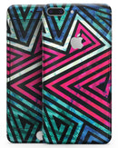 Grungy Neon Triangular Zig Zag Shapes - Skin-kit for the iPhone 8 or 8 Plus