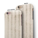 Grungy Neutral Vertical Stripes iPhone 6/6s or 6/6s Plus 2-Piece Hybrid INK-Fuzed Case