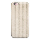 Grungy Neutral Vertical Stripes iPhone 6/6s or 6/6s Plus 2-Piece Hybrid INK-Fuzed Case