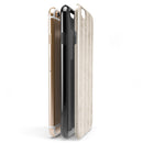 Grungy Neutral Vertical Stripes iPhone 6/6s or 6/6s Plus 2-Piece Hybrid INK-Fuzed Case