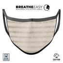 Grungy Neutral Vertical Stripes - Made in USA Mouth Cover Unisex Anti-Dust Cotton Blend Reusable & Washable Face Mask with Adjustable Sizing for Adult or Child
