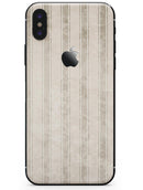 Grungy Neutral Vertical Stripes - iPhone X Skin-Kit