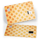 Grungy Orange Polka Dots Over Muted Coral - Premium Protective Decal Skin-Kit for the Apple Credit Card