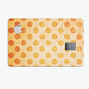 Grungy Orange Polka Dots Over Muted Coral - Premium Protective Decal Skin-Kit for the Apple Credit Card