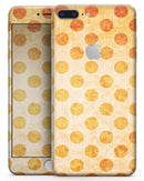 Grungy Orange Polka Dots Over Muted Coral - Skin-kit for the iPhone 8 or 8 Plus