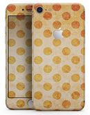 Grungy Orange Polka Dots Over Muted Coral - Skin-kit for the iPhone 8 or 8 Plus