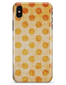 Grungy Orange Polka Dots Over Muted Coral - iPhone X Clipit Case