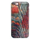 Grungy Orange and Teal Dyed Wood Surface iPhone 6/6s or 6/6s Plus 2-Piece Hybrid INK-Fuzed Case