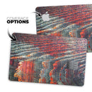 Grungy Orange and Teal Dyed Wood Surface - Premium Protective Decal Skin-Kit for the Apple Credit Card