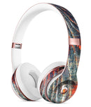 Grungy Orange and Teal Dyed Wood Surface Full-Body Skin Kit for the Beats by Dre Solo 3 Wireless Headphones