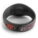 Grungy Orange and Teal Dyed Wood Surface - Decal Skin Wrap Kit for the Disney Magic Band