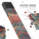 Grungy Orange and Teal Dyed Wood Surface - Premium Decal Protective Skin-Wrap Sticker compatible with the Juul Labs vaping device