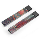 Grungy Orange and Teal Dyed Wood Surface - Premium Decal Protective Skin-Wrap Sticker compatible with the Juul Labs vaping device