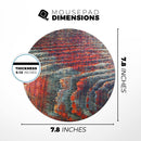 Grungy Orange and Teal Dyed Wood Surface// WaterProof Rubber Foam Backed Anti-Slip Mouse Pad for Home Work Office or Gaming Computer Desk
