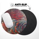 Grungy Orange and Teal Dyed Wood Surface// WaterProof Rubber Foam Backed Anti-Slip Mouse Pad for Home Work Office or Gaming Computer Desk