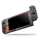 Grungy Orange and Teal Dyed Wood Surface // Skin Decal Wrap Kit for Nintendo Switch Console & Dock, Joy-Cons, Pro Controller, Lite, 3DS XL, 2DS XL, DSi, or Wii - Vinyl Skin Wrap for Nintendo Switch 2, OLED, Lite, Pro Controller, Wii & Classic Handhelds