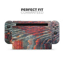 Grungy Orange and Teal Dyed Wood Surface // Skin Decal Wrap Kit for Nintendo Switch Console & Dock, Joy-Cons, Pro Controller, Lite, 3DS XL, 2DS XL, DSi, or Wii - Vinyl Skin Wrap for Nintendo Switch 2, OLED, Lite, Pro Controller, Wii & Classic Handhelds