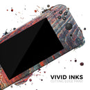 Grungy Orange and Teal Dyed Wood Surface // Skin Decal Wrap Kit for Nintendo Switch Console & Dock, Joy-Cons, Pro Controller, Lite, 3DS XL, 2DS XL, DSi, or Wii - Vinyl Skin Wrap for Nintendo Switch 2, OLED, Lite, Pro Controller, Wii & Classic Handhelds