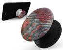 Grungy Orange and Teal Dyed Wood Surface - Skin Kit for PopSockets and other Smartphone Extendable Grips & Stands