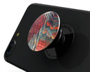 Grungy Orange and Teal Dyed Wood Surface - Skin Kit for PopSockets and other Smartphone Extendable Grips & Stands