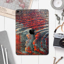 Grungy Orange and Teal Dyed Wood Surface - Full Body Skin Decal for the Apple iPad Pro 12.9", 11", 10.5", 9.7", Air or Mini (All Models Available)