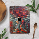 Grungy Orange and Teal Dyed Wood Surface - Full Body Skin Decal for the Apple iPad Pro 12.9", 11", 10.5", 9.7", Air or Mini (All Models Available)