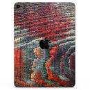 Grungy Orange and Teal Dyed Wood Surface - Full Body Skin Decal for the Apple iPad Pro 12.9", 11", 10.5", 9.7", Air or Mini (All Models Available)