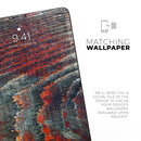 Grungy Orange and Teal Dyed Wood Surface - Full Body Skin Decal for the Apple iPad Pro 12.9", 11", 10.5", 9.7", Air or Mini (All Models Available)