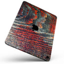Grungy Orange and Teal Dyed Wood Surface - Full Body Skin Decal for the Apple iPad Pro 12.9", 11", 10.5", 9.7", Air or Mini (All Models Available)