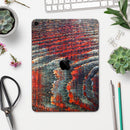 Grungy Orange and Teal Dyed Wood Surface - Full Body Skin Decal for the Apple iPad Pro 12.9", 11", 10.5", 9.7", Air or Mini (All Models Available)