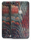 Grungy Orange and Teal Dyed Wood Surface - Skin-kit for the iPhone 8 or 8 Plus