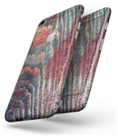 Grungy Orange and Teal Dyed Wood Surface - Skin-kit for the iPhone 8 or 8 Plus