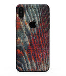 Grungy Orange and Teal Dyed Wood Surface - iPhone XS MAX, XS/X, 8/8+, 7/7+, 5/5S/SE Skin-Kit (All iPhones Available)