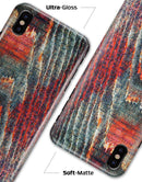 Grungy Orange and Teal Dyed Wood Surface - iPhone X Clipit Case