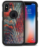 Grungy Orange and Teal Dyed Wood Surface - iPhone X OtterBox Case & Skin Kits