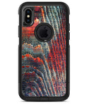 Grungy Orange and Teal Dyed Wood Surface - iPhone X OtterBox Case & Skin Kits