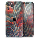 Grungy Orange and Teal Dyed Wood Surface  - Protective Skin Wrap & Decal – Compatible with iPhone SE to iPhone 17 Pro Max (All Models)