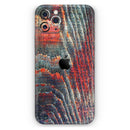 Grungy Orange and Teal Dyed Wood Surface  - Protective Skin Wrap & Decal – Compatible with iPhone SE to iPhone 17 Pro Max (All Models)