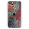 Grungy Orange and Teal Dyed Wood Surface - Skin-Kit compatible with the Apple iPhone 13, 13 Pro Max, 13 Mini, 13 Pro, iPhone 12, iPhone 11 (All iPhones Available)