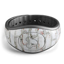 Grungy Red & White Brick Wall - Decal Skin Wrap Kit for the Disney Magic Band