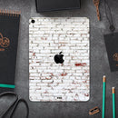 Grungy Red & White Brick Wall - Full Body Skin Decal for the Apple iPad Pro 12.9", 11", 10.5", 9.7", Air or Mini (All Models Available)