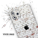 Grungy Red & White Brick Wall  - Protective Skin Wrap & Decal – Compatible with iPhone SE to iPhone 17 Pro Max (All Models)